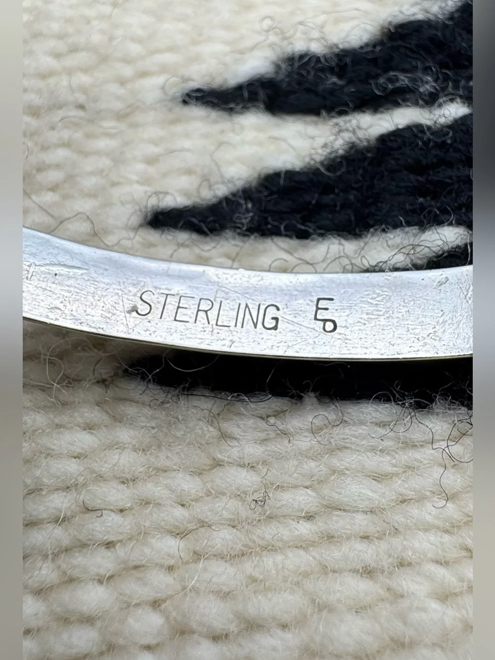Nelson Pacheco Kewa Native American Sterling Silver Cuff Bracelet 6 7/8